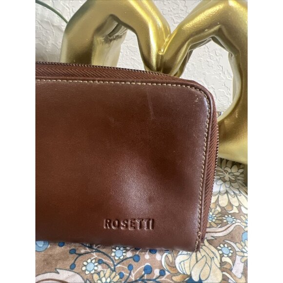 Rosetti Brown Faux Leather Zip Around Clutch Wallet - Picture 2 of 11